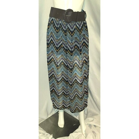 Doe & Rae Multicolor Sheer Maxi Skirt 1/4 Lined - Size S - Picture 1 of 8